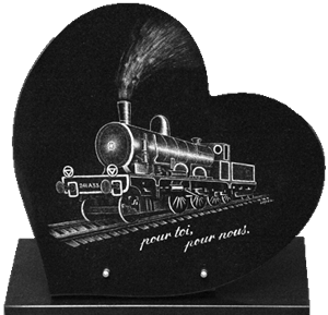 plaque coeur train